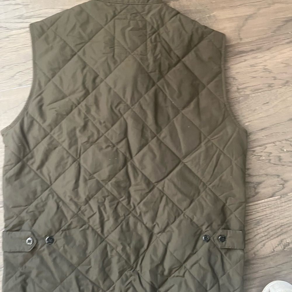 NWT J. Crew Men's Sussex Quilted Olive Green Vest - Picture 4 of 6